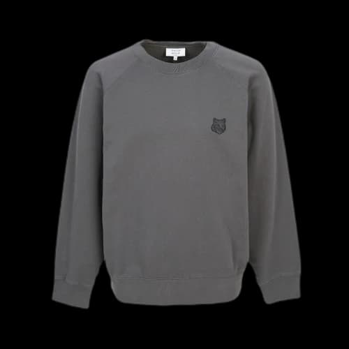 Maison Kitsune Fox Head Sweatshirt Charcoal