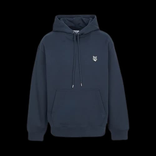 Maison Kitsune Fox Head Hood Sweatshirt Navy