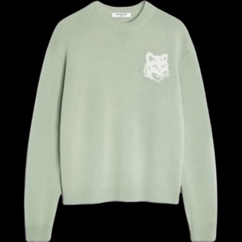 Maison Kitsune fox-head crew-neck sweater