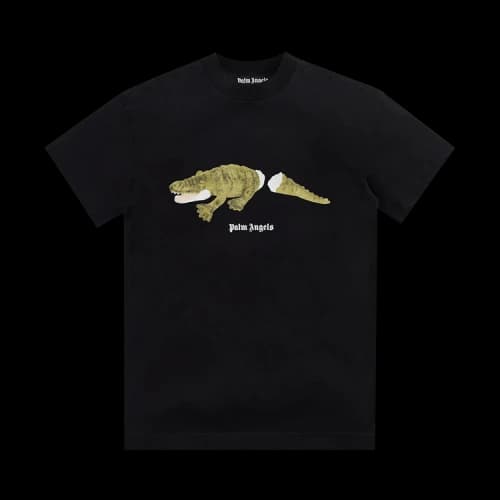 Palm Angels Croco Classic Tee 'Black/Green'