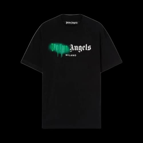 Palm Angels Milano Sprayed T-Shirt 'Black/Green'