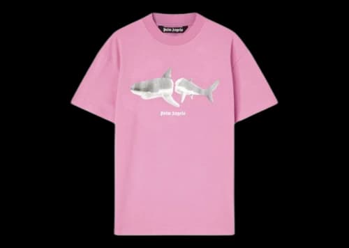 Palm Angels Shark Classic T-Shirt Fuchsia/White