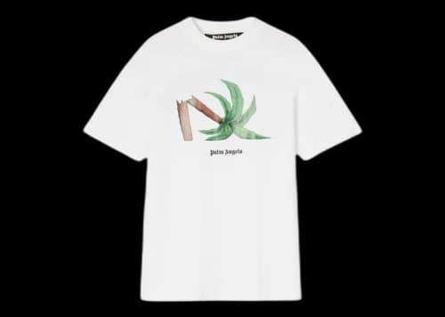 Palm Angels Broken Palm Classic T-Shirt White/Green