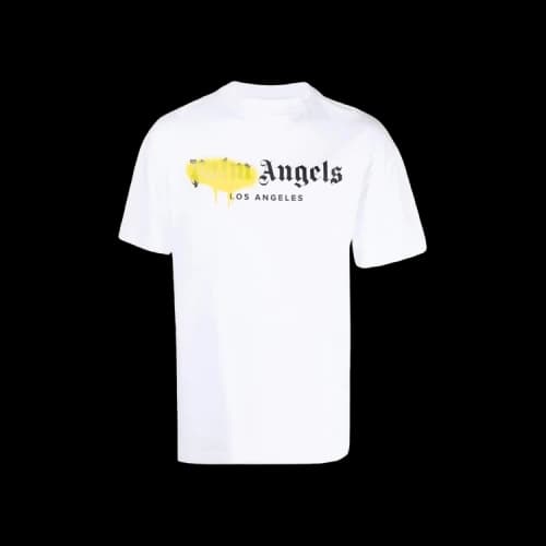 Palm Angels Los Angeles Sprayed T-Shirt 'White/Yellow'