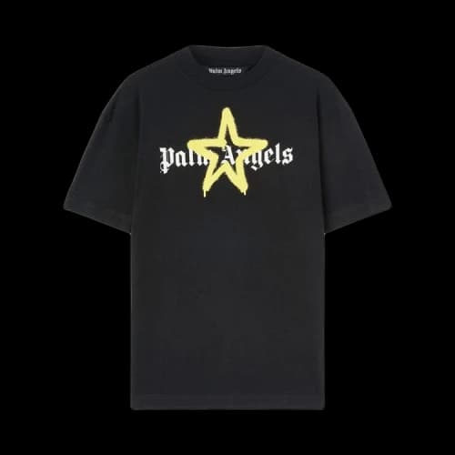 Palm Angels Star Sprayed T-Shirt Black/Yellow