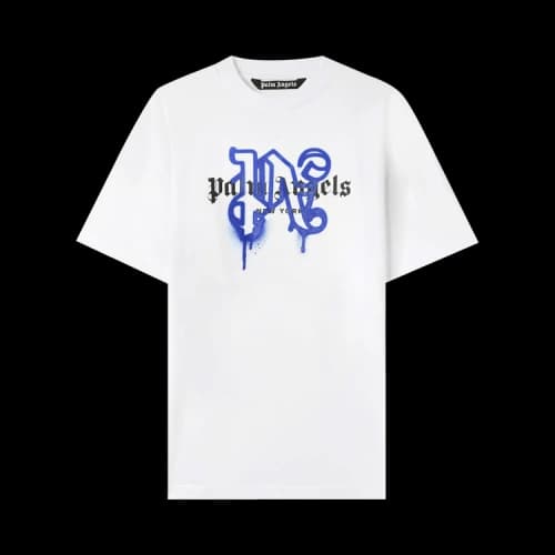 Palm Angels NY Monogram Spray Tee 'White'