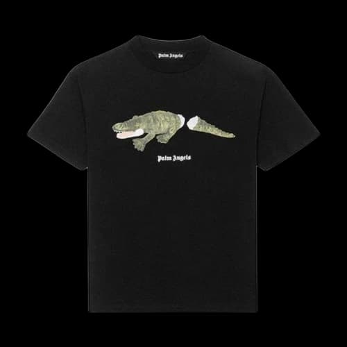 Palm Angels Crocodile Tee 'Black/Green'