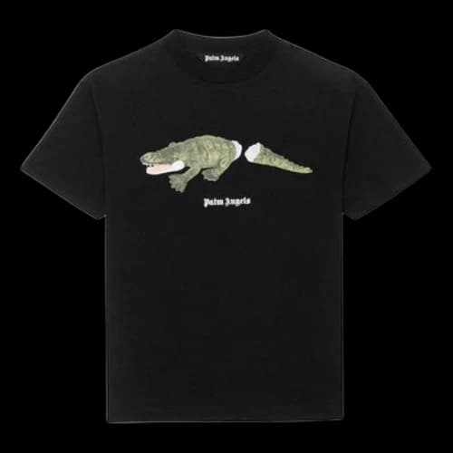 Palm Angels Printing Round Neck T-shirt 'Black'
