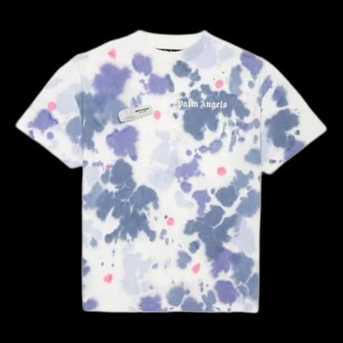 PALM ANGELS Tie Dye Short Sleeve White