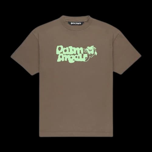Palm Angels Viper Cotton T-shirt Olive green