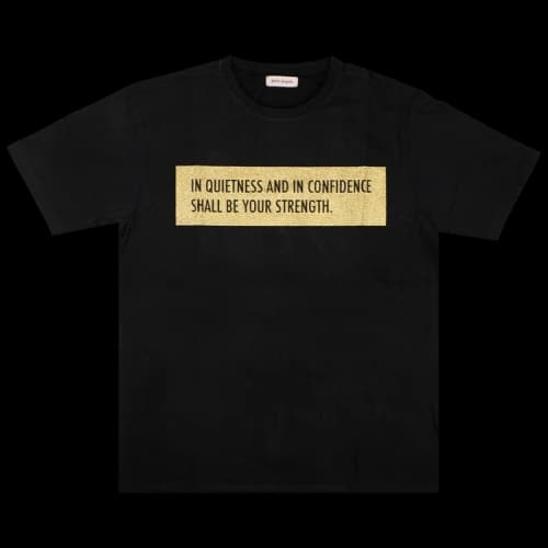 Palm Angels Glittery Quote T-Shirt 'Black'
