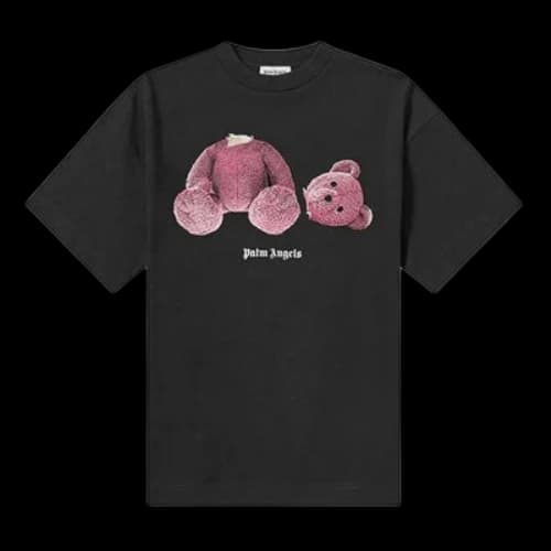 PALM ANGELS Kill The Bear Tee Purple Short Sleeve Black