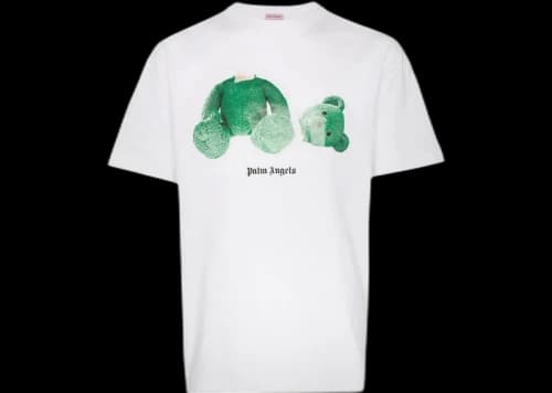 Palm Angels Bear Print T-shirt White/Green