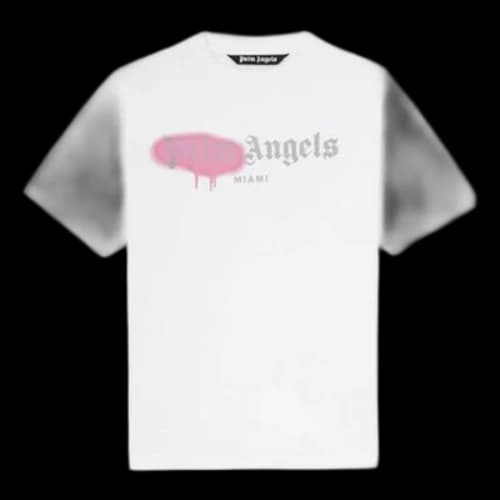 PALM ANGELS Miami Alphabet Printing Short Sleeve White