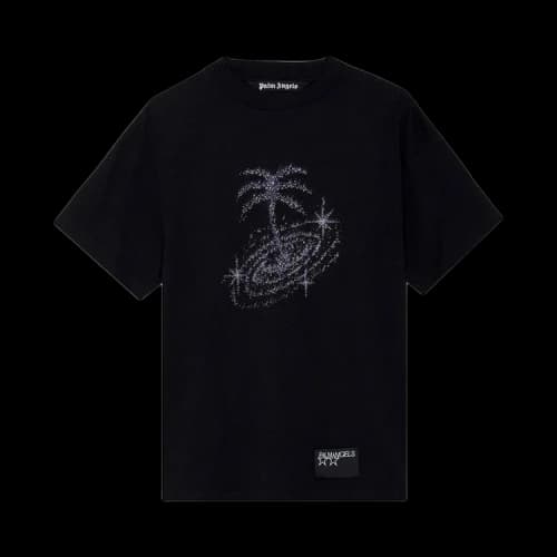 Palm Angels Galaxy Glittered T-Shirt Black Multi