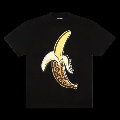 Palm Angels Leopard Banana Classic T-Shirt Black/Yellow
