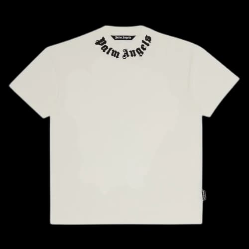 Palm Angels Neck Logo Tee 'Off White/Black'