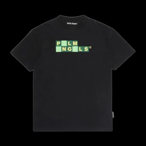 Palm Angels Logo Print T-Shirt 'Green/Yellow'