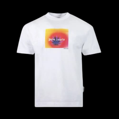 Palm Angels x The Webster Square Leaf Tee 'White/Orange'