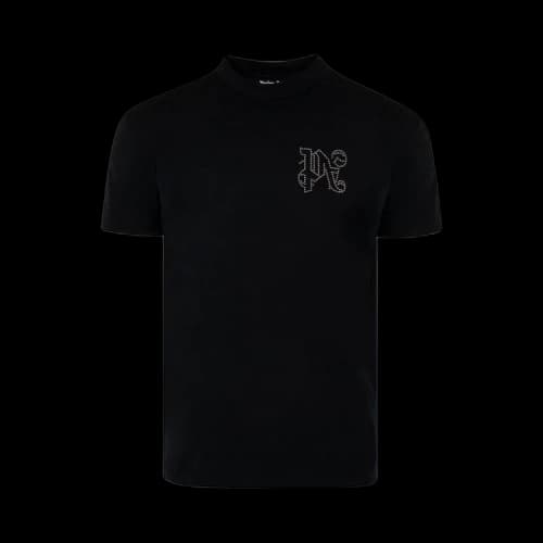 Palm Angels Monogram Stud Classic Tee 'Black/Gunmetal'