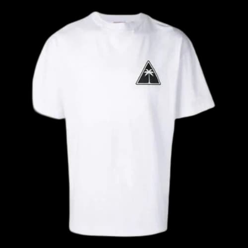 PALM ANGELS Round Neck Short Sleeve White