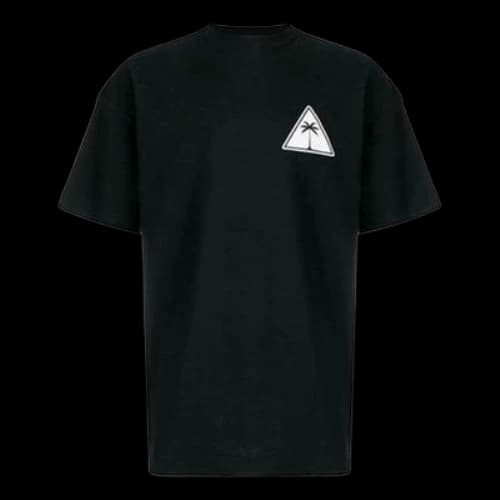PALM ANGELS Brown Short Sleeve Black
