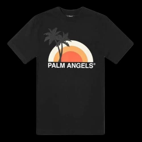PALM ANGELS Printing Short Sleeve Black