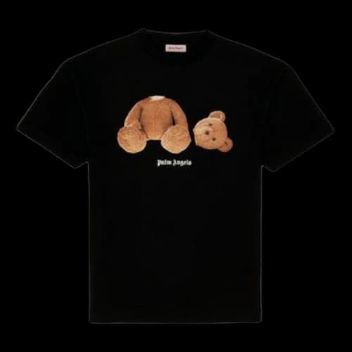 PALM ANGELS Black Bear S/S Chest Logo Short Sleeve