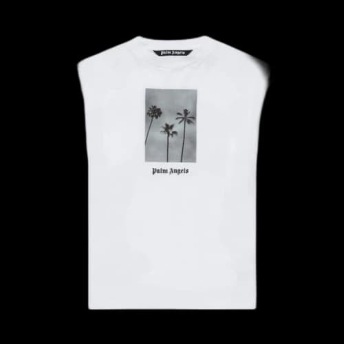 Palm Angels Boulevard Print T-shirt White