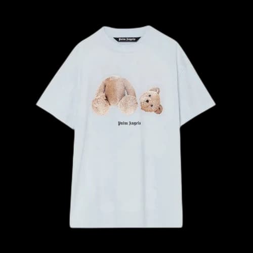 Palm Angels Teddy Bear Logo T-shirt Illusion Blue