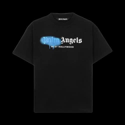 Palm Angels West Hollywood Sprayed Tee 'Black/Blue'
