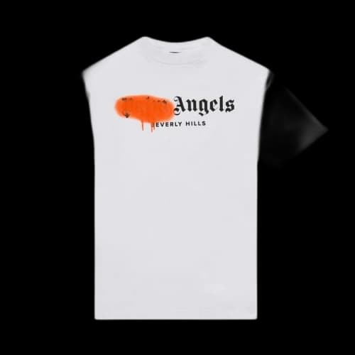 Palm Angels Beverly Hills Sprayed Tee 'White/Orange'