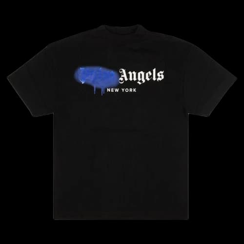 Palm Angels Sprayed New York Short-Sleeve T-Shirt 'Black'