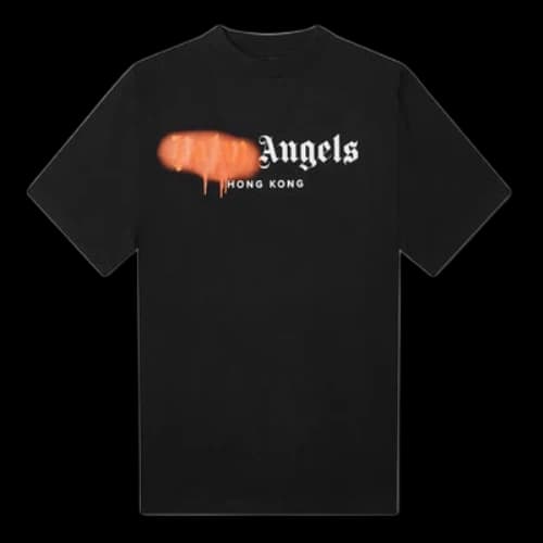 Palm Angels SS21 Hong Kong Sprayed Logo T-shirt 'Black'