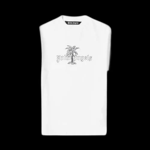 Palm Angels Sunset Palm Logo T-shirt White/Black