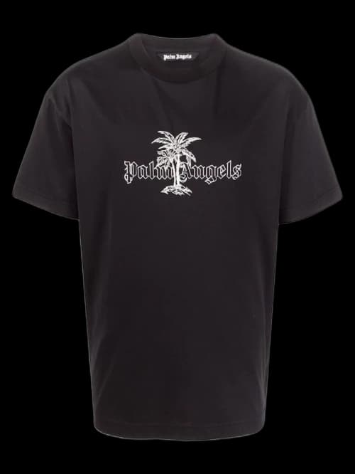 Palm Angels Sunset Palm Logo T-shirt Black/White