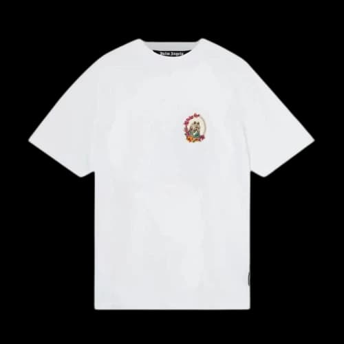 Palm Angels Berta Classic Tee 'White/Pink'