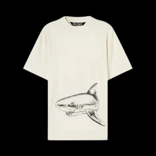 Palm Angels Broken Shark Classic T-Shirt Butter/Black