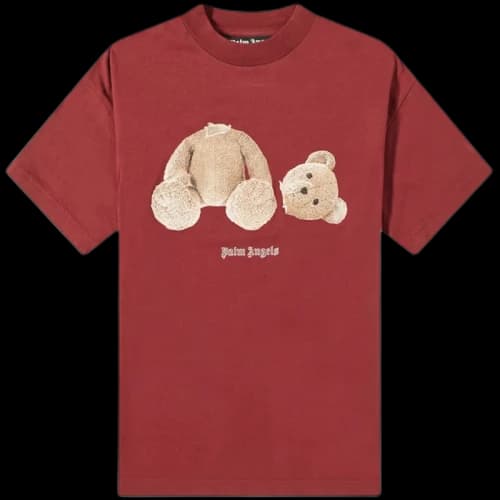 Palm Angels x END Bear Rose Tee Burgundy