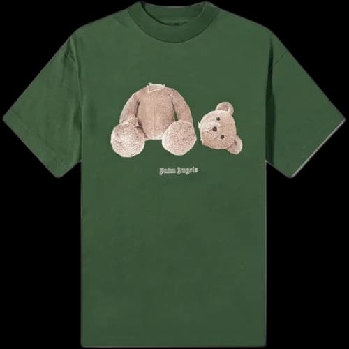 Palm Angels x END Bear Rose Tee Green