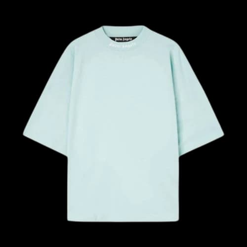 Palm Angels Classic Logo Over T-Shirt Light Blue/White