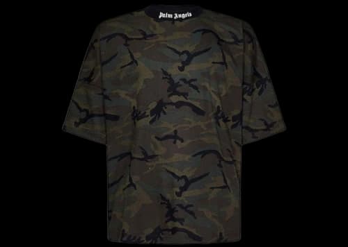 Palm Angels Camo Classic Logo Over T-shirt Khaki