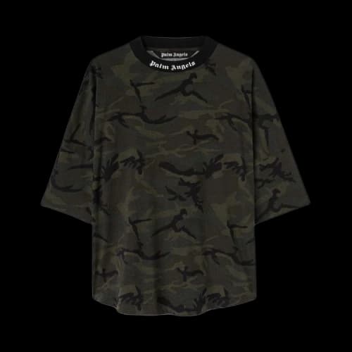 Palm Angels Camo Classic Logo Over T-Shirt Military/Black