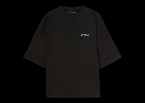 Palm Angels Logo-Embroidered Cotton T-Shirt Black