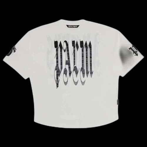 Palm Angels Gothic Logo Over T-Shirt White