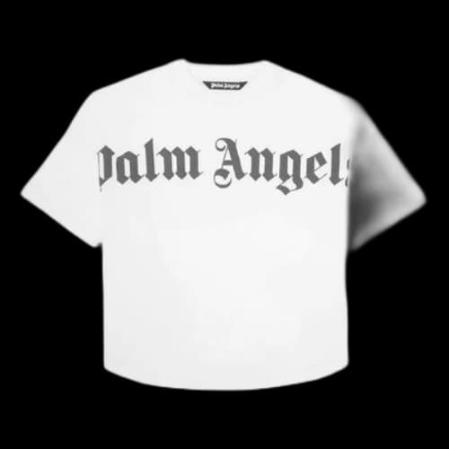 PALM ANGELS Alphabet Logo Printing Short Sleeve White