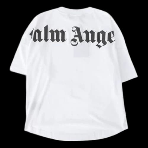 PALM ANGELS Collar Back Logo Short Sleeve White