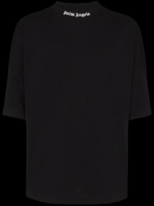 Palm Angels Oversized Mock Neck Logo T-shirt Black
