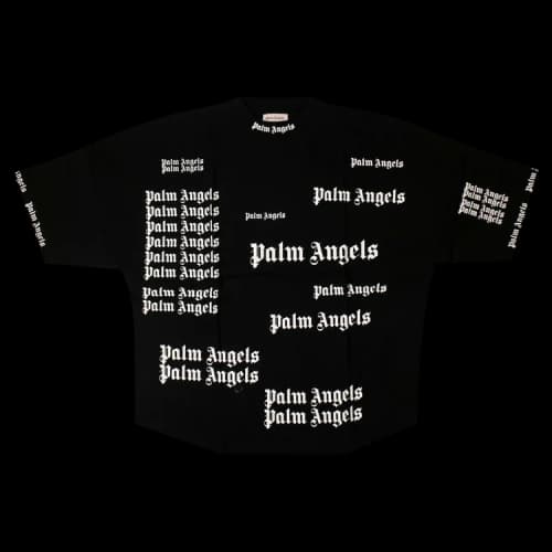 Palm Angels Multi Logo Short-Sleeve T-Shirt 'Black'