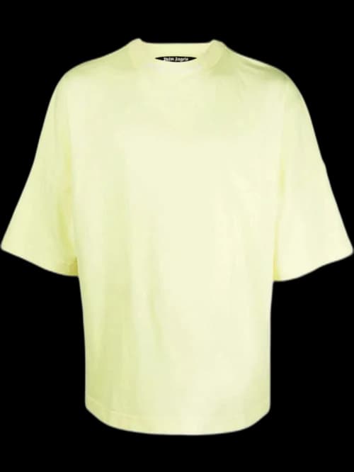Palm Angels Logo-Print Cotton T-shirt Yellow